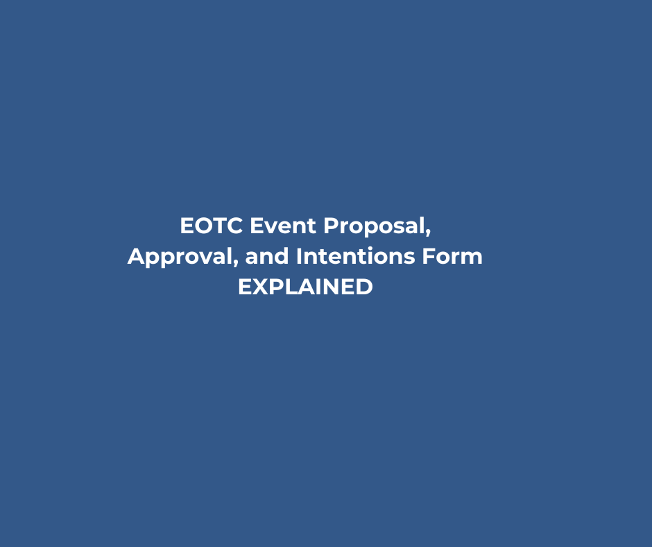 Event Approval Process EOTC Safety Management Plan and Toolkit